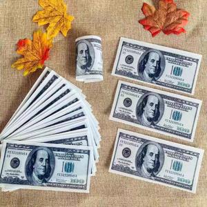 Wholesale PRE CUT Dollar Bill Money Theme Wafer Paper Cupcake Toppers Smooth Taste from china suppliers