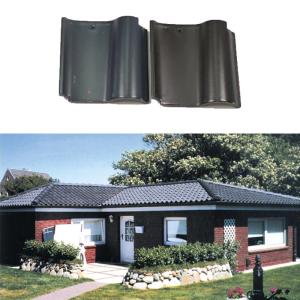 Wholesale S Type Spanish Roof Ceramic Tiles Durable Material Dark Grey Water-repellent Rooftop Material from china suppliers