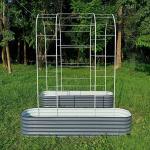 6ftx8ft Arch Cucumber Trellis Detachable Metal Garden Trellis U-Shape