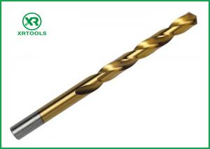 China HSS4341 Twist Drill Bit , Roll Forged Half Ground Tin Coated Titanium Drill Bits on sale