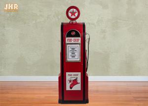 Wholesale Gas Pump Storage Rack Antique Decorative Wood Storage Cabinets Red Color MDF Floor Rack from china suppliers