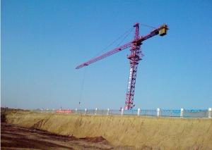 Wholesale 52m Height Under Hook 7034 stationary attached Tower Crane Luffing Crane with 52.5m Boom from china suppliers