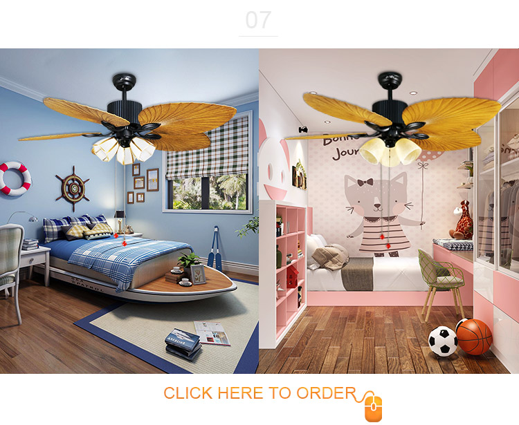 Living Room Functionality Decorative Design 52 Inch ABS Blades Ceiling Fan with Light