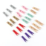 Mini Colorful Wooden Photo Clips – Multicolor Craft Clothespins for Wall