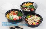 1000ml Black Disposable Biodegradable Bento Food Noodles Container PP Plastic