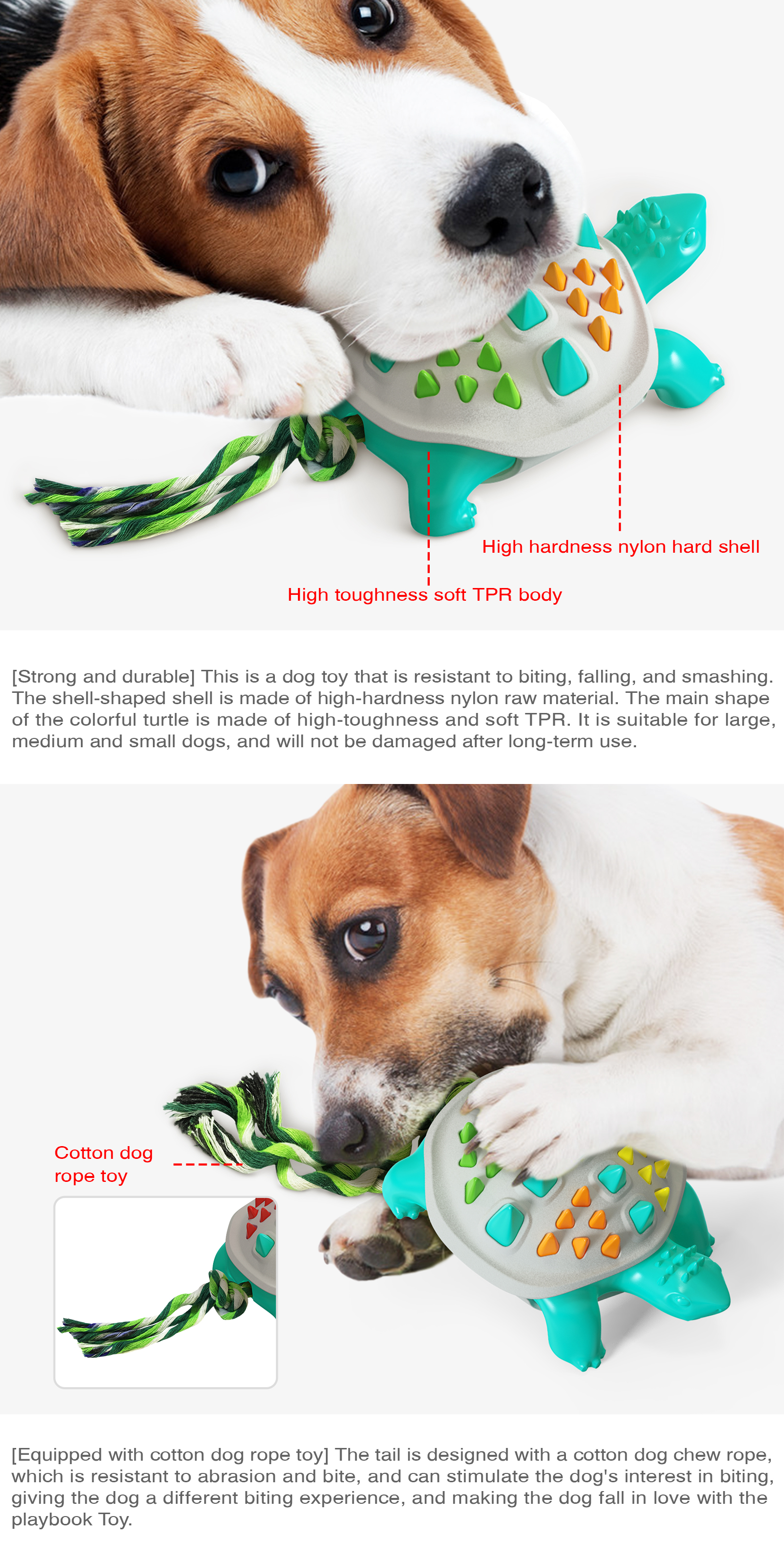 Manufacturers Sell Well Colorful Turtle Dog Cleaning Teeth Toy Pet Toys Dog Chew Toy