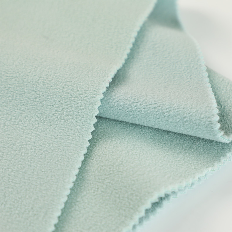 Thick Solid Color Micro Fleece Fabric 350gsm For Garment Blankets