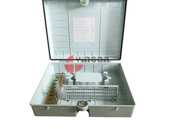 Outdoor 96 Cores Plastic Fiber Optic Termination Box SC Adapter For 1X64