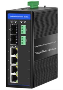 Wholesale FR-7M3404S 4x10/100/1000Base-TX to 2x1000Base-FX SFP with 2xRS-232/422/485 Managed Industrial Fiber Switch from china suppliers