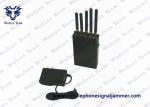 5 Antenna Portable Signal Jammer for GPS / Cell Phone WiFi 100-240v Power Supply