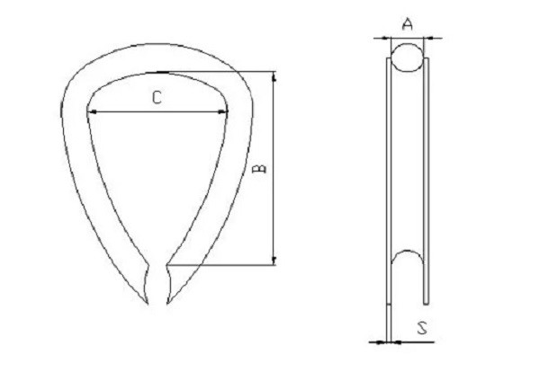 Hot Forged Electric Power Fittings HDG Guy Wire Thimble