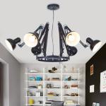 LED black spider chandelier Long Lighting Loft Living Room dining room