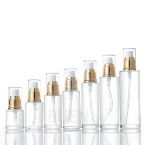 Wholesale Customizable Clear Glass Cosmetic Jars Empty Foundation Glass Bottle 120ml from china suppliers