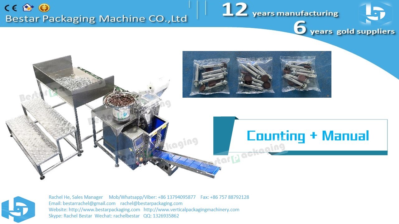 Multi functions packing machine with counting and manual feeding