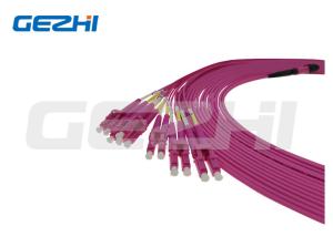 Wholesale MPO Female to LC UPC Duplex OM4 Breakout Cable 8 12 24 Core Fiber Optic Cable Fiber Optic Patch Cord from china suppliers