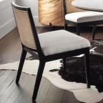 Best French Style Rattan Back Solid Oak Wood Antique Dining Chair Modern Design