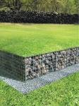 Masonry Blast Wall Park Decorative Wall Galvanized Steel Wire Cage Sandblasting