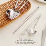 Stone Pattern 24-Piece Luxury Gold Stainless Steel Cutlery Set for Hotels and