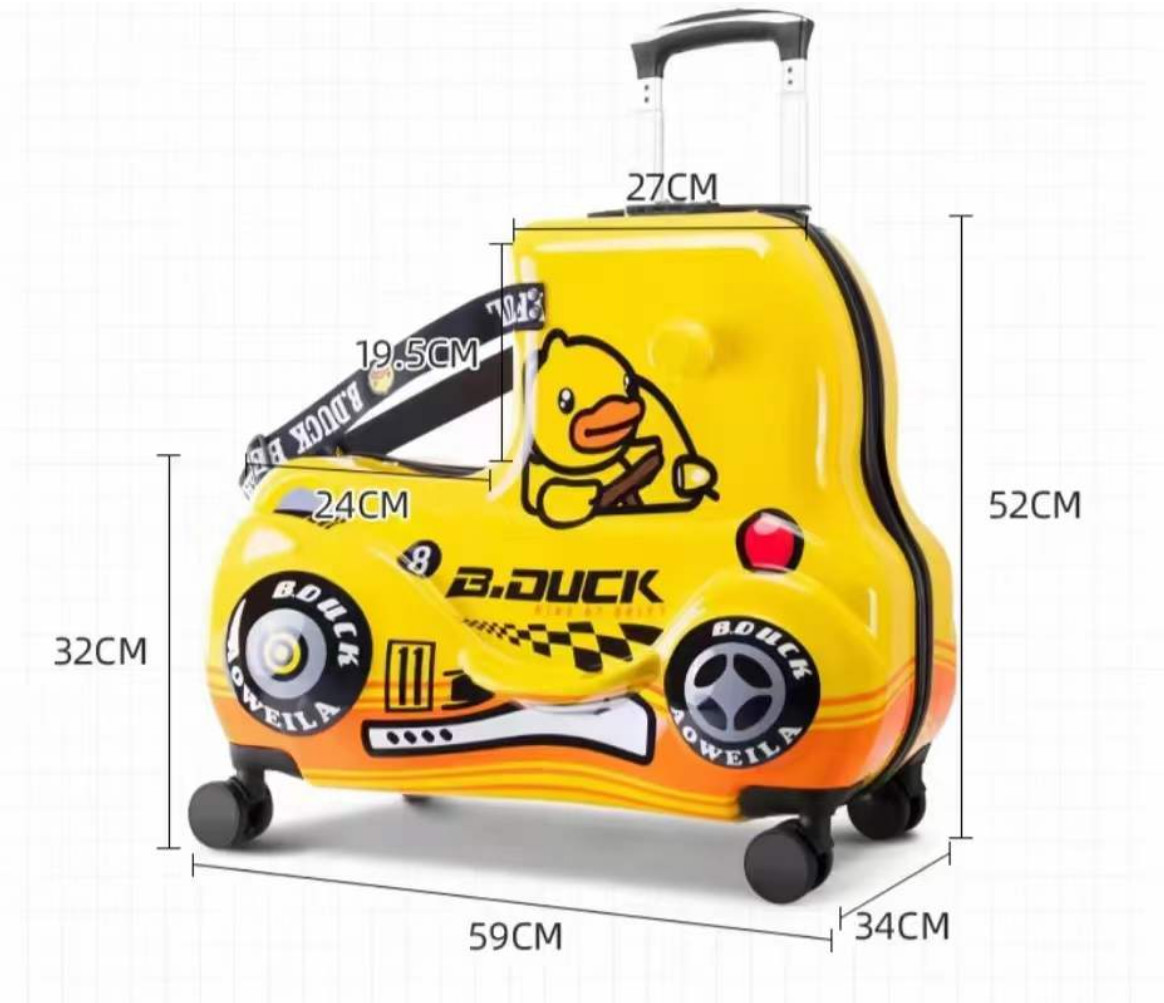 New Design Children Cartoon Luggage Trolley Cases With Scooter Ride Kids Luggage Trolley