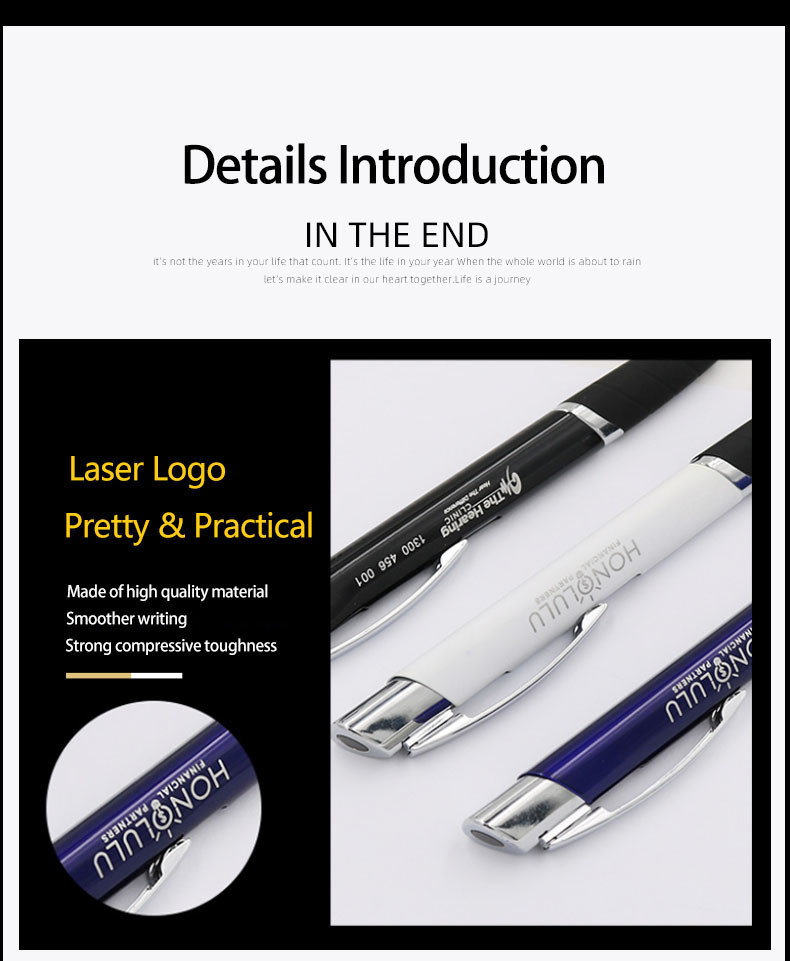 Business Style Triangular Barrel Ballpoint Pen Muti-color Metal Press Ball Pen