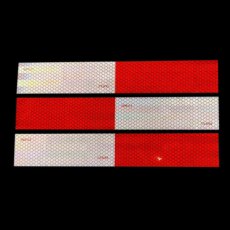 LU Traffic Safety DOT-C2 CertificateReflective Strip PET Material Red White Checkered Warningfor Vehicle/Truck/Trailer