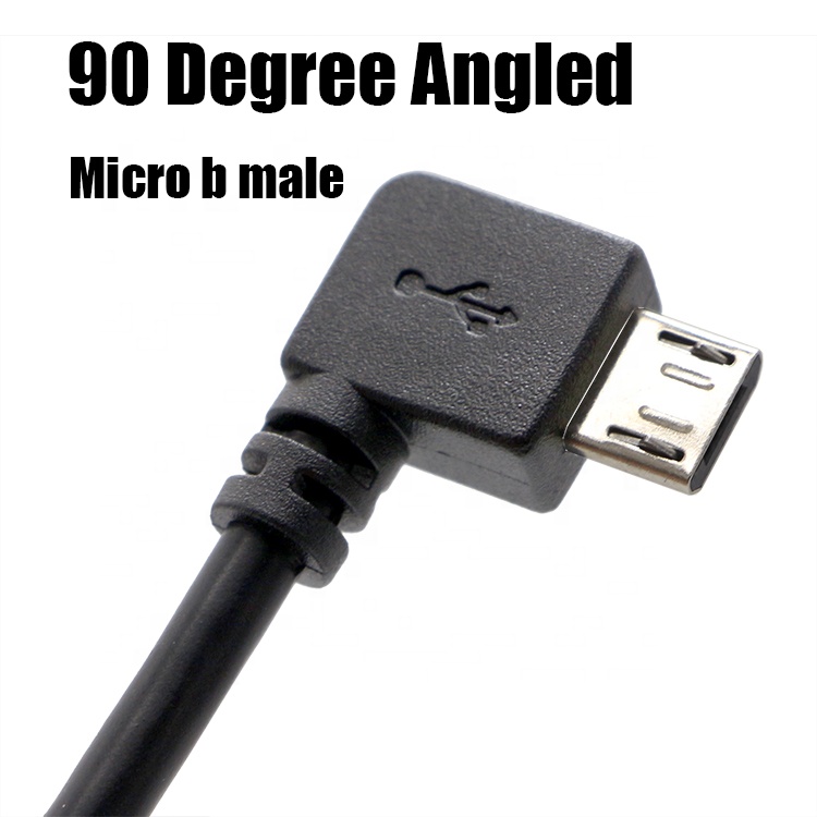 90 Degree Left Right Up Down Angle Male to Female Micro B USB 2.0 Extension Cable