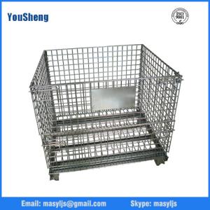 Wholesale Galvanized wire mesh container warehouse equipment cage metal storage from china suppliers