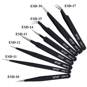 Wholesale Stainless Steel ESD Safe Tweezers For Cleanroom High Precision from china suppliers