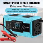 12V/24V Output 8a Pulse Repair Smart Fast Charger for Car Motorcycle Power