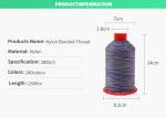 240 Colours Bonded Polyester Sewing String 9oz Spool Variegated Tex 45 Bonded