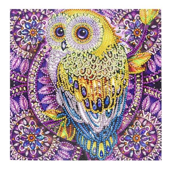 Owl 5D DIY Diamond Art Kits Full Drill Diamond Painting Set For Relaxation Gem