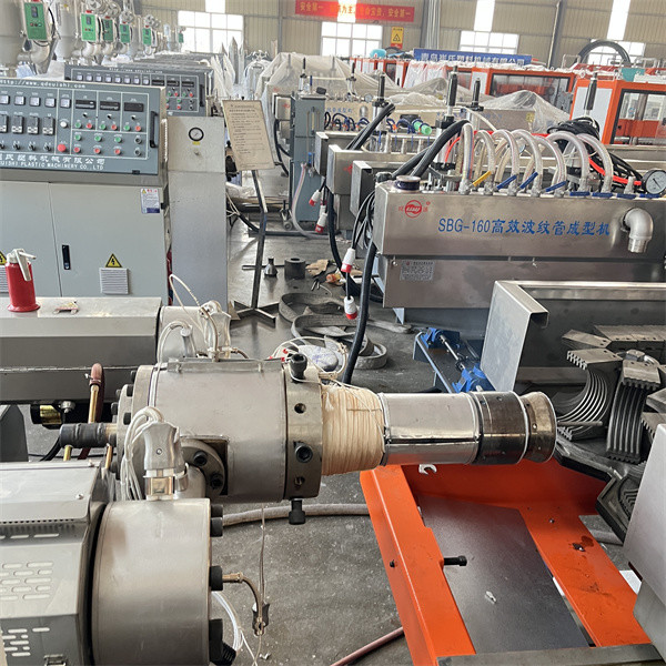 2-6m/Min Double Wall Corrugated Pipe Machine Sewer / Drainage Pipe Extruder Machine