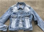 Popular Light Wash Denim Jacket / Button Through Trucker Jacket TW76366