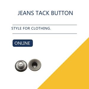 Wholesale Black Antique Silver Custom Jeans Tack Button Leather Clothing Bulk Trims from china suppliers