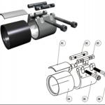 All Stainless Steel HDPE Pipe Coupling Leak Repair Clamp For Straight Pipeline