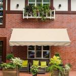 Awnings for Patio Folding Car Protection Outdoor Patio Deck Awnings with Crank
