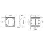 1Watt 6V 110lm 6000K Led Smd Chip 6060