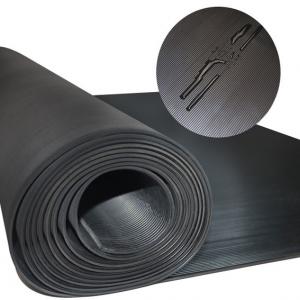 China 4mm Thick Corrugated Fine Rib Rubber Runner Mats Waterproof For Hallways on sale