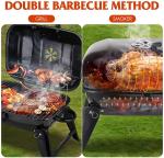 Black Steel Folding Portable Charcoal Fire Pit Barbeque Camping