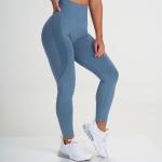 Seamless knitted moisture wicking yoga pants exercise pants sexy hip show woman