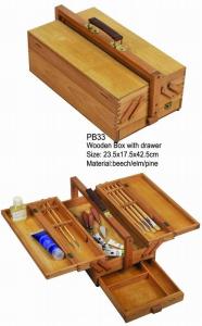 Wholesale Commecial Artist Storage Box With Drawer , Wooden Craft Storage Box For Paintings from china suppliers