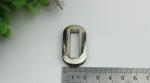 Popular fashion simple design oval shape zinc alloy nickel color metal locks for