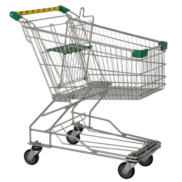 210 Ltr Swivel Metal Grocery Cart With Wheels Shopping Trolley For Luxury