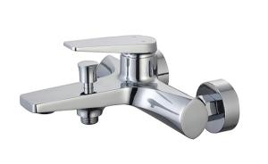 Wholesale Single lever bath or shower mixer bathroom chrome brass tap faucet cold and hot water designed modern OEM from china suppliers