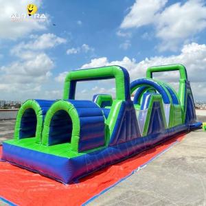 Wholesale Adult Inflatable Obstacle Race Blue Green For Crazy Beast Newcomer Training Camp ODM from china suppliers