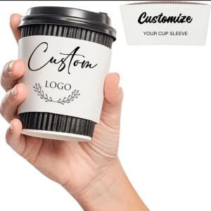 Wholesale Custom Disposable Paper Coffee Cup Sleeve Reusable And Eco Friendly from china suppliers
