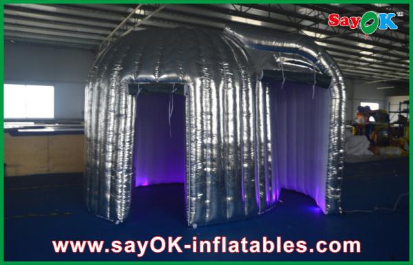 Photo Booth Led Lights Advertising Silver Inflatable Photo Booth Durable Led