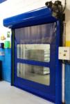 50HZ Fabric Industrial PVC Rapid Roller Doors Plastic Interior Wind Resistance