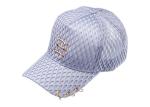 Silver Color Ladies Mesh Baseball Caps Unstructured 6 Panel For Daily Decoration