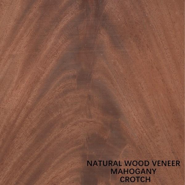 Fleeced Back Natural Mahogany Wood Veneer 0.5mm Special Crotch For Hotel